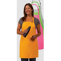 F53 Designer Lime Bib Apron w/ 2 Pockets & Slider Neck Adjustment